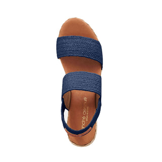Andre Assous Allison Raffia Leather Slip-On Wedge