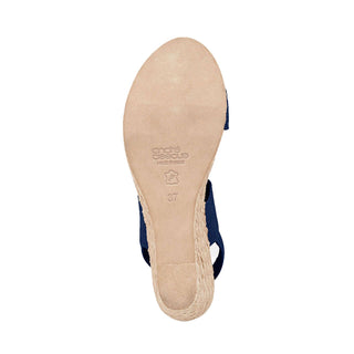 Andre Assous Allison Raffia Leather Slip-On Wedge