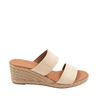 Andre Assous Nori Raffia Leather Slip-On Sandal