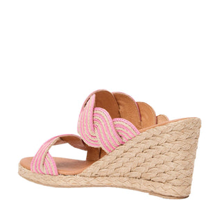 Andre Assous Nolita Twist Raffia & Leather Wedge
