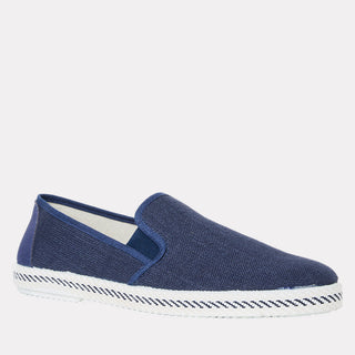Andre Assous Altea Linen Slip-On Navy Linen view 2