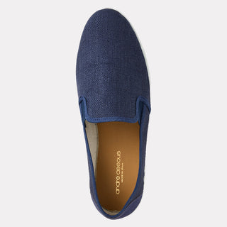Andre Assous Altea Linen Slip-On Navy Linen view 3