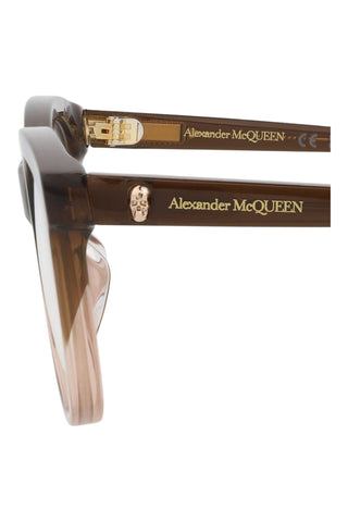 Alexander McQueen  GRADIENT DARK BROWN/LIGHT BROWN Eyeglasses