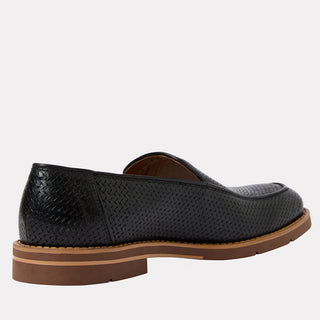 Andre Assous Kenny Loafer Black Woven angle view