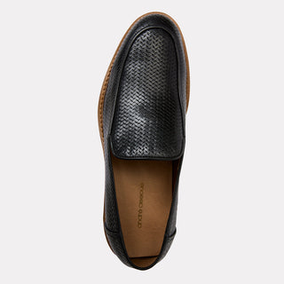 Andre Assous Kenny Loafer Black Woven top view