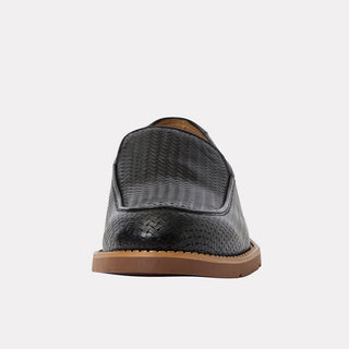 Andre Assous Kenny Loafer Black Woven detail view
