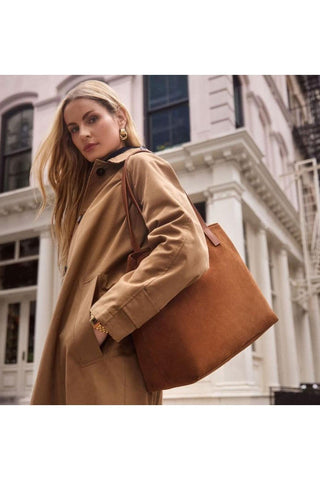 Aquatalia Siena Suede Tote Bag