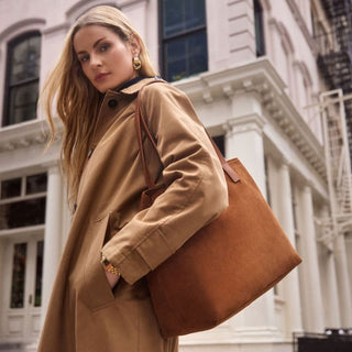 Aquatalia Siena Suede Tote Bag