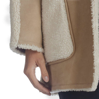 Aquatalia Gianna Lamb Skin & Shearling Jacket