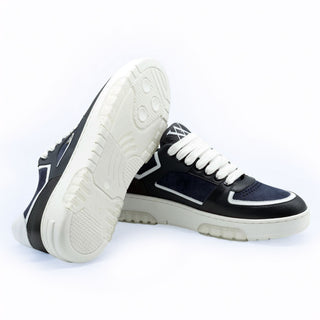 Artioli Johan Men's Luxury Italian Shoes Suede / Calf-Skin Leather Casual Sneaker (ART1117)