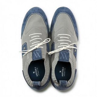 Artioli Fernando Men's Luxury Italian Shoes Fabric / Suede Leather Sneaker (ART1137)