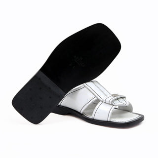 Artioli Procida Men's Luxury Italian Shoes Calf-Skin Leather Slip-On Sandal (ART1140)