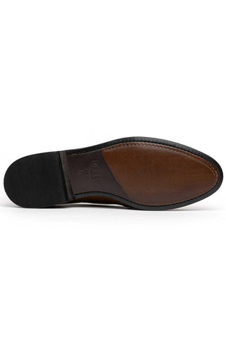 Alba Leather Penny Loafer - Camel & Cream-Dellamoda