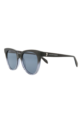 Alexander McQueen AM0159S Grey Gradient Light Blue Sunglasses