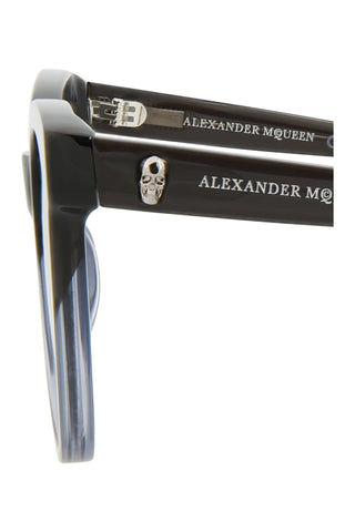 Alexander McQueen AM0159S Grey Gradient Light Blue Sunglasses