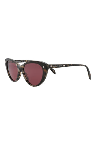 Alexander McQueen AM0189S Gradient Dark Havana/Spotted Dark Grey Havana Sunglasses