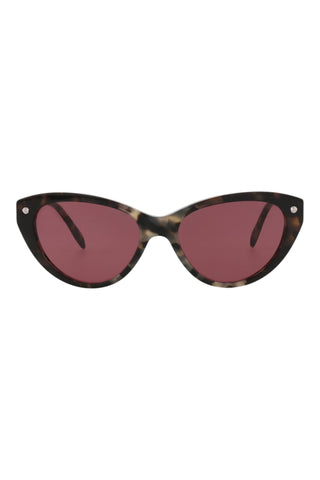 Alexander McQueen AM0189S Gradient Dark Havana/Spotted Dark Grey Havana Sunglasses