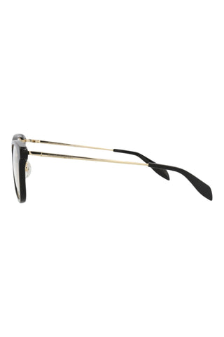 Alexander McQueen AM0225O Black/Light Gold Eyeglasses