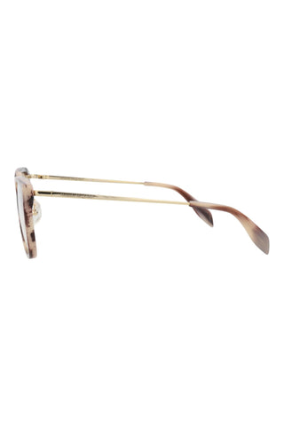 Alexander McQueen AM0225O Pink/Grey Horn/Light Gold Eyeglasses