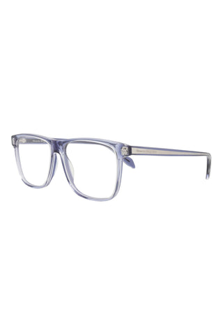 Alexander McQueen AM0247O Bilayer Transparent Blue/Crystal Eyeglasses