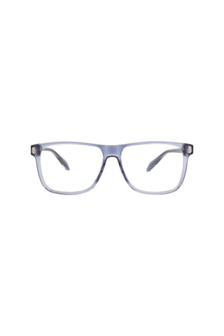 Alexander McQueen AM0247O Bilayer Transparent Blue/Crystal Eyeglasses