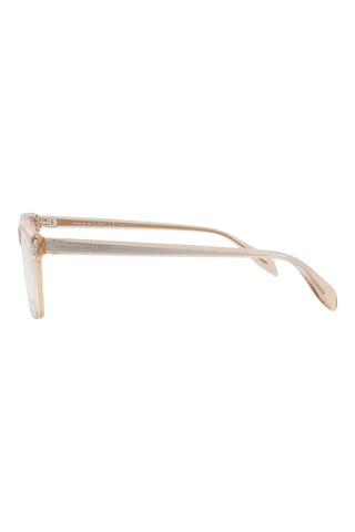 Alexander McQueen AM0248O Bilayer Transparent Nude Pink/Crystal Eyeglasses