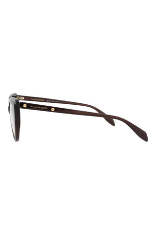 Alexander McQueen AM0253O Transparent Dark Mauve Eyeglasses