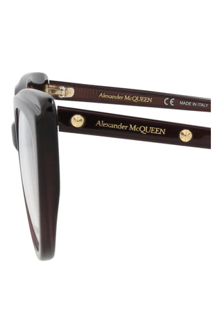 Alexander McQueen AM0253O Transparent Dark Mauve Eyeglasses