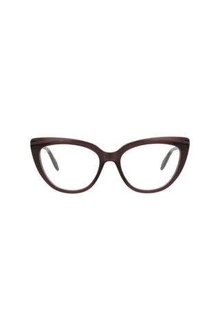 Alexander McQueen AM0253O Transparent Dark Mauve Eyeglasses