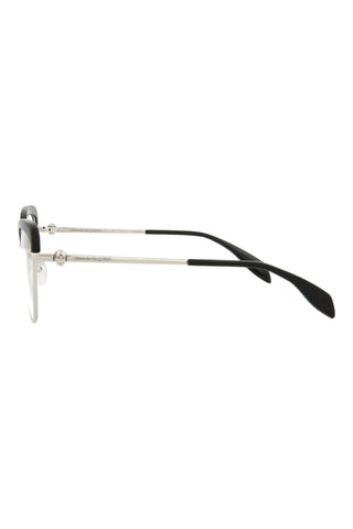 Alexander McQueen AM0259O Silver/Black Eyeglasses