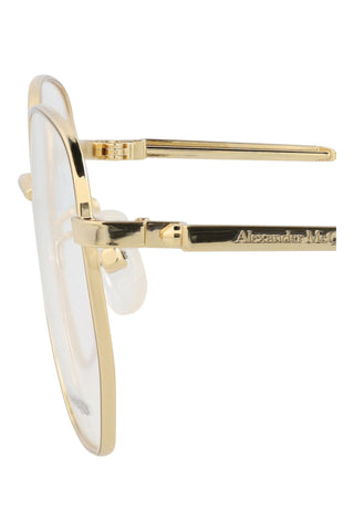 Alexander McQueen AM0267O Light Gold Eyeglasses