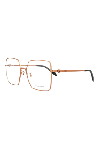 Alexander McQueen AM0276O Transparent Varnished Nude Eyeglasses