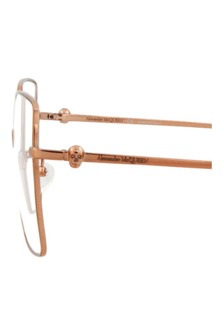 Alexander McQueen AM0276O Transparent Varnished Nude Eyeglasses