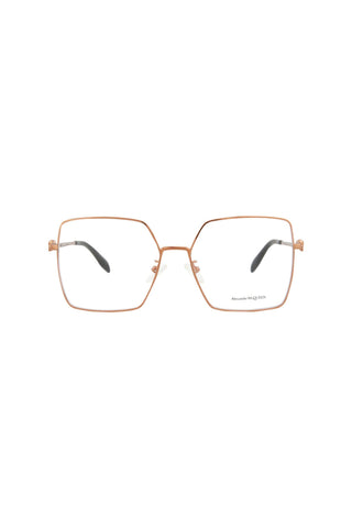 Alexander McQueen AM0276O Transparent Varnished Nude Eyeglasses