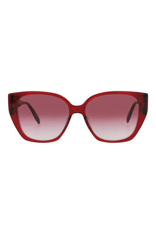 Alexander McQueen AM0284S Transparent Dark Burgundy Sunglasses