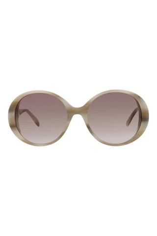 Alexander McQueen AM0285S Ivory Horn Sunglasses