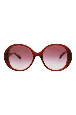 Alexander McQueen AM0285S Transparent Dark Burgundy Sunglasses