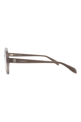 Alexander McQueen AM0286O Opal Dark Taupe Eyeglasses