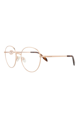 Alexander McQueen AM0291O Rose Gold Eyeglasses