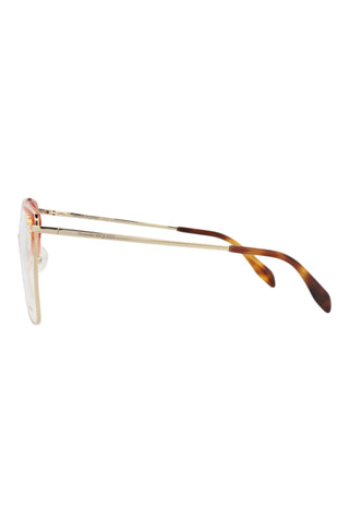 Alexander McQueen AM0312O Light Gold/Transparent Nude Eyeglasses