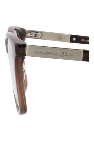 Alexander McQueen AM0324O Light Opal Brown Eyeglasses