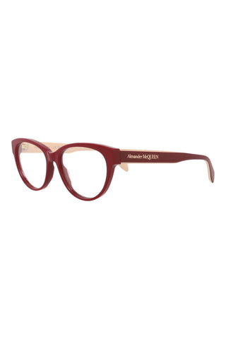 Alexander McQueen AM0359O Bordeaux Eyeglasses