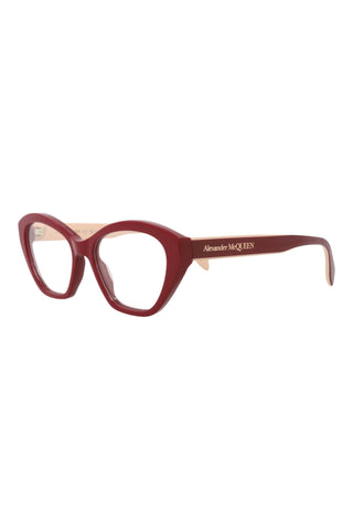 Alexander McQueen AM0360O Bordeaux Eyeglasses