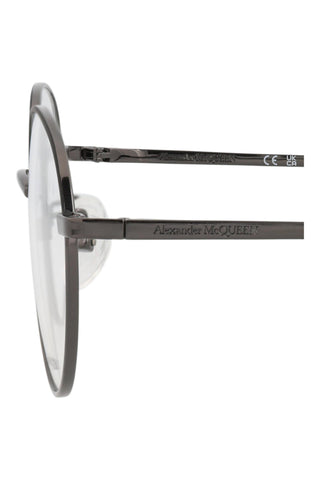 Alexander McQueen AM0369O Dark Ruthenium/Matte Black Varnish Eyeglasses
