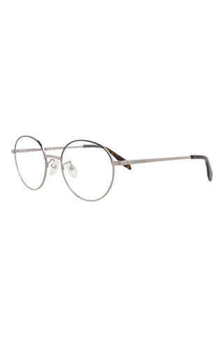 Alexander McQueen AM0369O Light Ruthenium/Matte Blue Varnish Eyeglasses