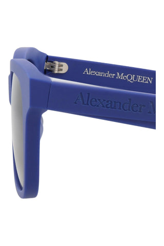 Alexander McQueen AM0382S Matte Electric Blue Sunglasses