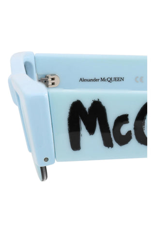 Alexander McQueen AM0404S Light Blue Sunglasses