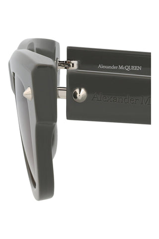Alexander McQueen AM0425S Grey w/Silver Studs Sunglasses