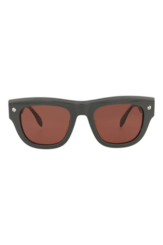 Alexander McQueen AM0425S Grey w/Silver Studs Sunglasses