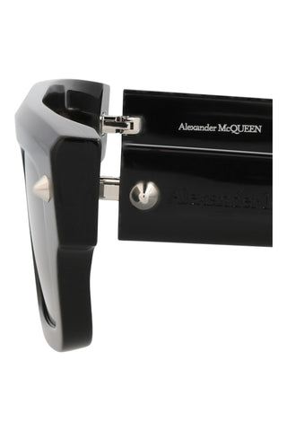 Alexander McQueen AM0427S Black w/Silver Studs Sunglasses